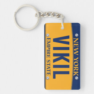 Porte - clé VIKIL de plaque minéralogique d'éta