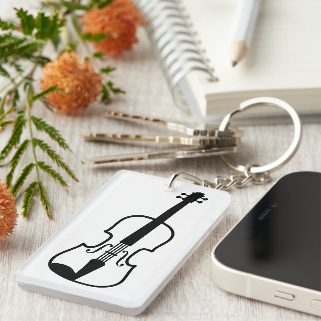 Porte - clé violon pour violoniste ou musicien (Devant droit)