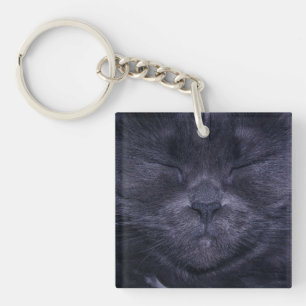 Porte - clé visage de chat