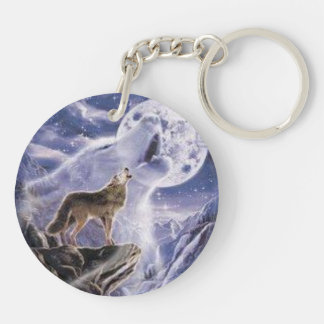 porte clef acrylique loup couleurs