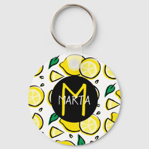 Porte-clefs Citrons - Tutti Frutti -  Avec ton nom