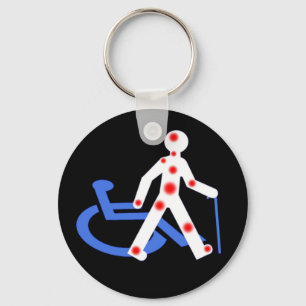 Porte-clefs Handicap invisible / Visible 