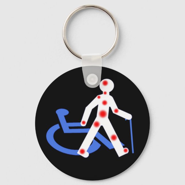 Porte-clefs Handicap invisible / Visible  (Recto)