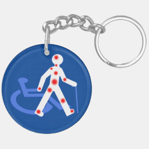Porte-clefs Handicap invisible / Visible