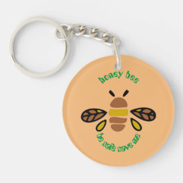 Porte-clefs Honey bee acrylique - rond Schlüsselanhänger