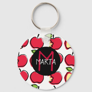 Porte-clefs Pommes - Tutti Frutti -  Avec ton nom