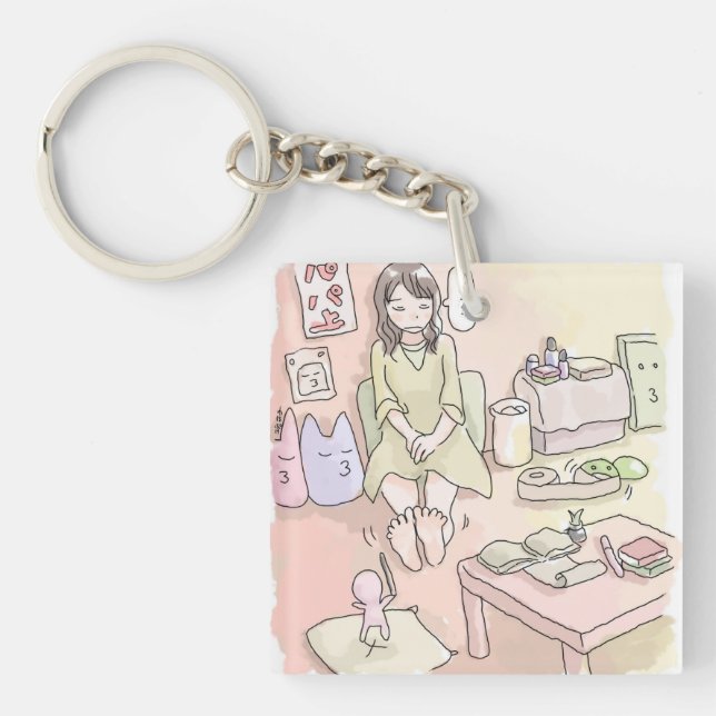 PORTE-CLÉS さにれさじ　淡いお部屋と足の裏 (Devant)