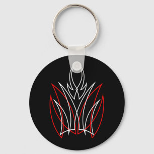 Porte-clés 0001 Pinstripe Rouge et Blanc