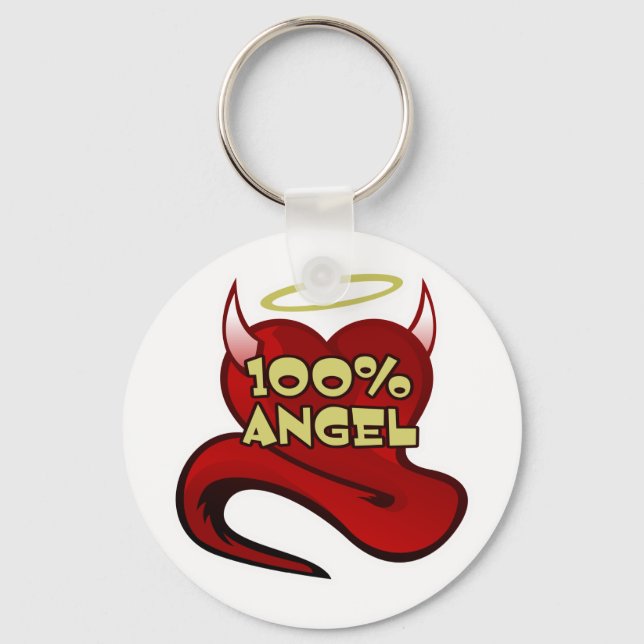 Porte-clés 100% Angel Devil Coeur (Recto)