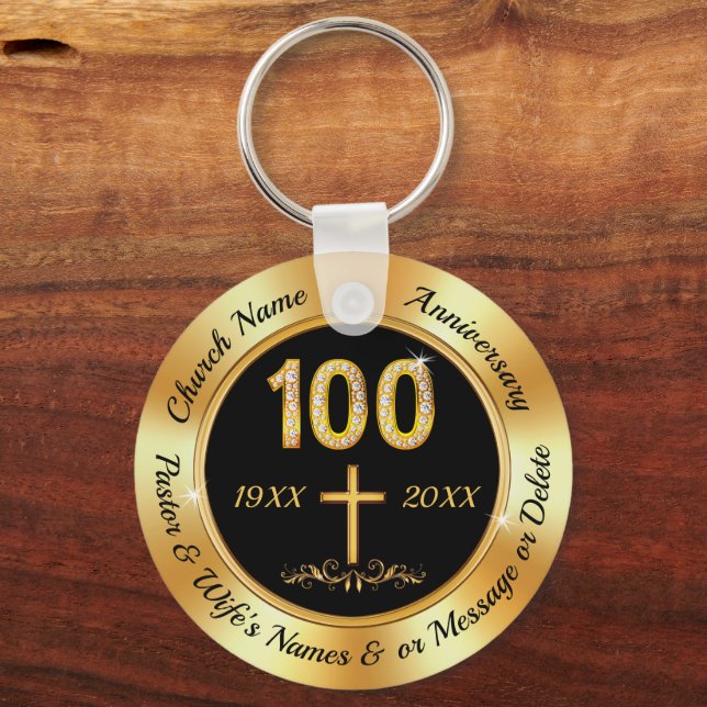 Porte-clés 100 Anniversaire de l'Église, Faveurs de l'Église  (Recto)
