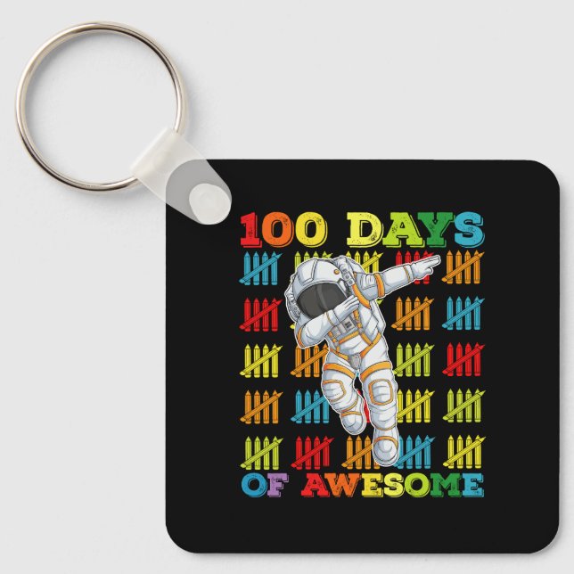 Porte-clés 100 Jours D'Astronaute 100e Jour De L'École (Recto)