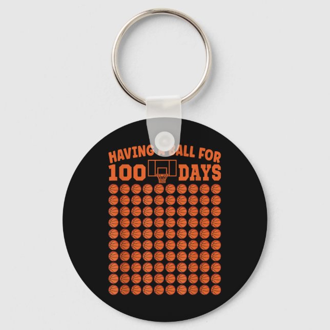 Porte-clés 100 Jours De Basketball Scolaire 100E Jour Pour Le (Recto)
