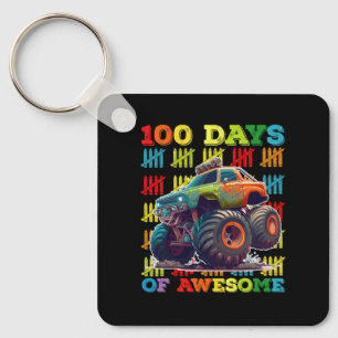 Porte-clés 100 jours de camion monstre génial 100e jour d'éco