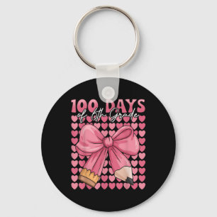 Porte-clés 100 Jours De Filles De 6E Année Cute Bow 100e Jour