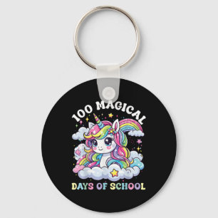 Porte-clés 100 Jours De Filles D'École Unicorne 100E Jour Sc