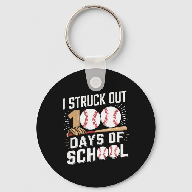 Porte-clés 100 Jours De Garçons D'École Enfants 100E Jour De  (Recto)