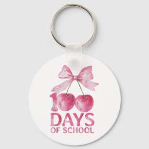 Porte-clés 100 Jours De L'École Coquette Cute Cerry Bow 100e