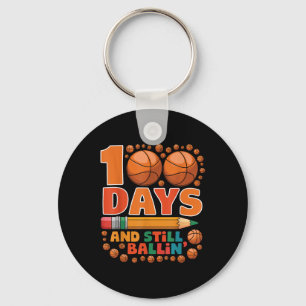 Porte-clés 100 Jours D'École 100E Jour De Basket-Ball
