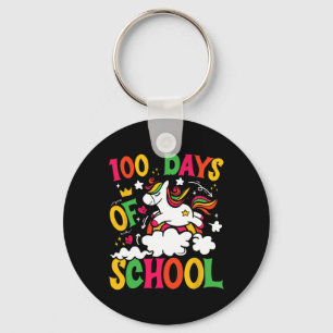 Porte-clés 100 Jours D'École Cute Unicorn 100 Jours Smarter 1