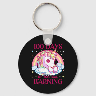 Porte-clés 100 Jours D'École Unicorn Filles Enseignante 100èm