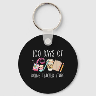 Porte-clés 100 Jours D'Enseignante Femme D'École Graphique 10