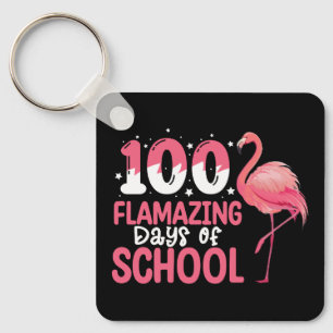 Porte-clés 100 Jours Flamazing d'école Professeur Flamant