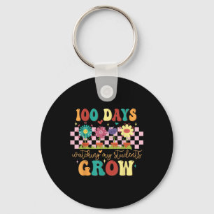 Porte-clés 100 jours Growing Boho Flowers Enseignant 100e jou