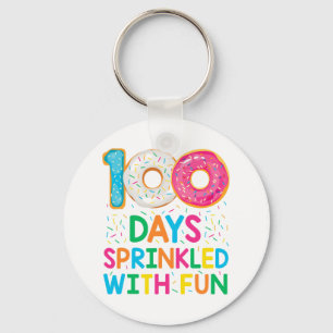 Porte-clés 100 Jours Saupoudrés De Fun Donut School Enseignan