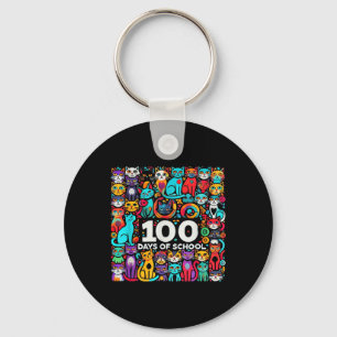 Porte-clés 100e Jour Chat Facile 100 Jours D'Enseignant Ensei