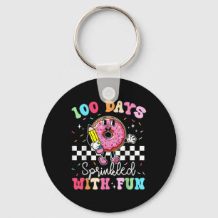 Porte-clés 100E Jour De L'École Donut 100 Jours Saupoudrés De