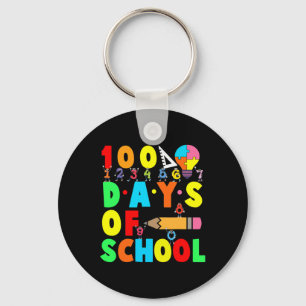Porte-clés 100ème Jour De L'École Enseignant Enfants Enfants 