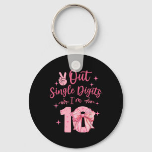 Porte-clés 10 Chiffres doubles 10e Anniversaire Coquette 10 A