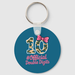 Porte-clés 10 Double Chiffres Camo Rose Illustration