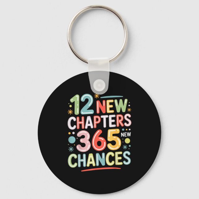 Porte-clés 12 New Chapters 365 Chances Insrational Quote For  (Recto)