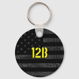 Porte-clés 12B Ingénieur de combat Drapeau américain