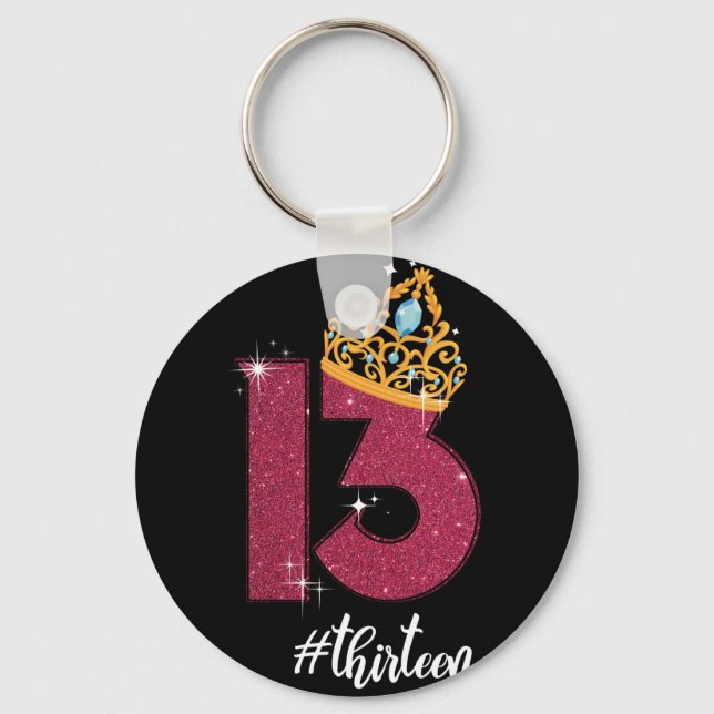 Porte-clés 13 ans Adolescent officiel 13e anniversaire Cadeau (Recto)
