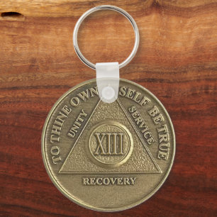 Porte-clés 13 ans NOM PERSONNALISÉ Médaille Sober