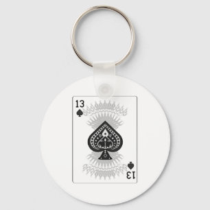Porte-clés 13 de pique : Carte de jeu :