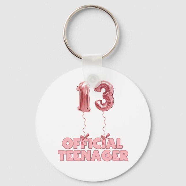 Porte-clés 13e anniversaire des ballons officiels pour adoles (Recto)