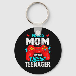 Porte-clés 13e anniversaire Fière Maman Officielle Adolescent