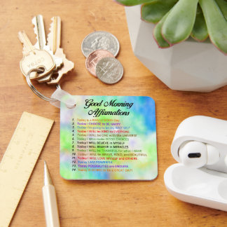 Porte-clés 14 Affirmations du bon matin pour une vie positive