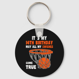 Porte-clés 14 Ans Joyeux 14ème Anniversaire Bysketbyll 14ème 