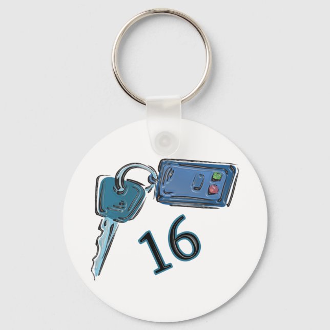 Porte-clés 16e anniversaire Keys cadeaux (Recto)