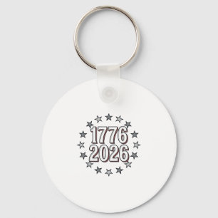 Porte-clés 1776 2026 Étoiles Patriotiques Design Vectoriel Vi