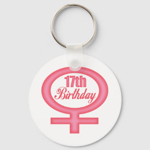 Porte-clés 17èmes cadeaux d'anniversaire de filles