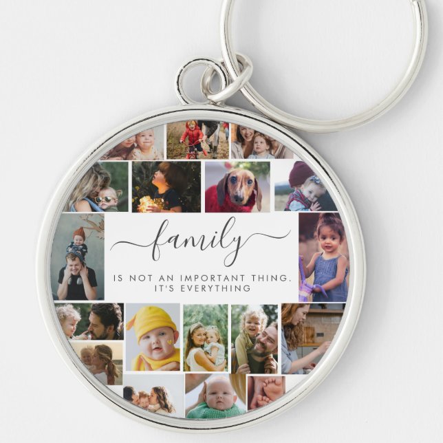 Porte-clés 18 Photo Collage Cute Family Love Memory (Devant)
