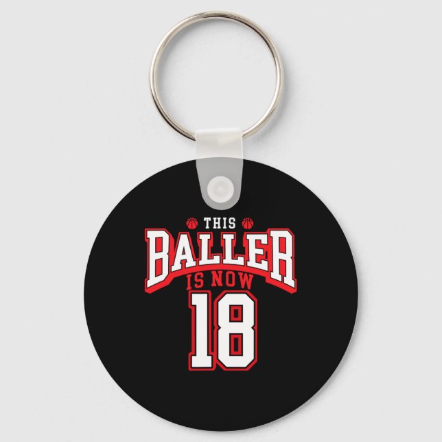 Porte-clés 18e anniversaire Bysketbyll Lover 18 ans Anniversa (Recto)