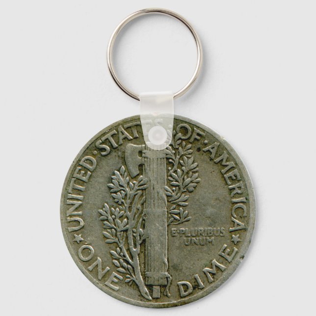 Porte-clés 1943 US Mercury dime porte - clé inverse (Recto)