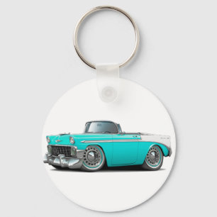 Porte-clés 1956 Chevy Belair Turquoise-White Convertible