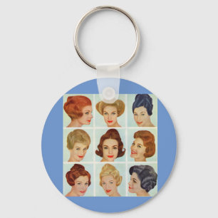 Porte-clés 1960 s hairstyles grid